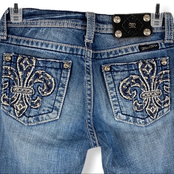 Miss Me Denim - Miss Me Fleur De Lis Bootcut Jeans JK5360B